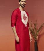 Red viscose kurta