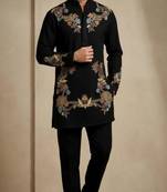 Midnight royale embroidered kurta set