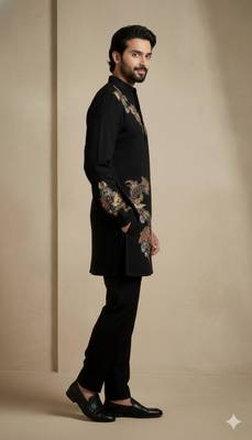 Midnight royale embroidered kurta set 2