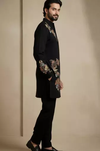 Midnight royale embroidered kurta set