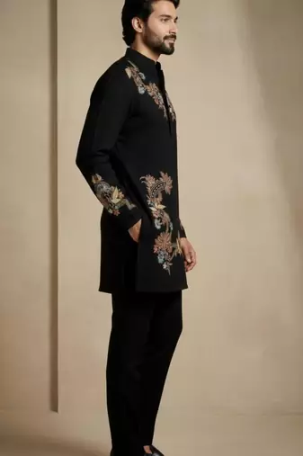 Midnight royale embroidered kurta set