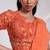 Orange embroidered crepe co ord set