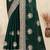 dark green crepe silk saree with zarkan diamond work