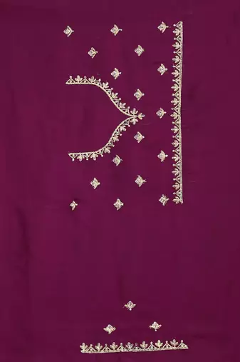 wine crepe silk saree with zarkan diamond work