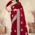 red crepe silk saree with zarkan diamond work