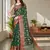 green color meenakari zari weaving soft art silk saree with unstiched blouse 