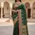 green color meenakari zari weaving soft art silk saree with unstiched blouse 