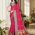 pink color meenakari zari weaving soft art silk saree with unstiched blouse 