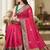 pink color meenakari zari weaving soft art silk saree with unstiched blouse 