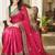 pink color meenakari zari weaving soft art silk saree with unstiched blouse 