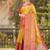 mustard color meenakari zari weaving soft art silk saree with unstiched blouse 
