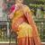 mustard color meenakari zari weaving soft art silk saree with unstiched blouse 
