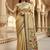 cream color soft art silk paithani zari tassels saree with unstiched blouse