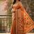 Orange soft art silk paithani zari tassels saree with unstiched blouse
