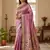 purple color soft art silk paithani zari tassels saree with unstiched blouse