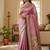 purple color soft art silk paithani zari tassels saree with unstiched blouse