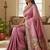 purple color soft art silk paithani zari tassels saree with unstiched blouse
