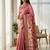 pink color soft art silk paithani zari tassels saree with unstiched blouse