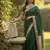 green color meenakari zari weaving soft art silk saree with unstiched blouse 