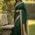 green color meenakari zari weaving soft art silk saree with unstiched blouse 