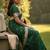 green color meenakari zari weaving soft art silk saree with unstiched blouse 