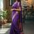 purple color meenakari zari weaving soft art silk saree with unstiched blouse 