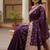dark purple color meenakari zari weaving soft art silk saree with unstiched blouse 