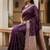 dark purple color meenakari zari weaving soft art silk saree with unstiched blouse 