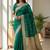 dark green color meenakari zari weaving soft art silk saree with unstiched blouse 