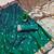 dark green color meenakari zari weaving soft art silk saree with unstiched blouse 