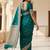 teal color meenakari zari weaving soft art silk saree with unstiched blouse 