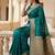 teal color meenakari zari weaving soft art silk saree with unstiched blouse 