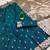 teal color meenakari zari weaving soft art silk saree with unstiched blouse 
