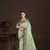 green  position foil digitally printed saree with blouse