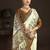 cream premium position foil digitally printed saree with blouse