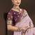 light pink premium position foil digitally printed saree with blouse