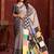 steel grey premium printed saree with blouse