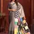 abstract printed crepe art silk saree with printed blouse