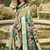 Multicolor  printed saree with blouse