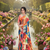 multicolor premium printed saree with blouse