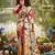 multicolor  printed saree with blouse