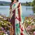 multicolor  printed saree with blouse