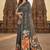 grey premium printed saree with blouse