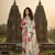 off white  printed saree with blouse