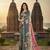 Grey premium printed saree with blouse