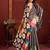 black premium printed saree with blouse