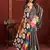 abstract printed crepe art silk saree with printed blouse