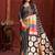 black premium printed saree with blouse