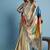Beige premium printed saree with blouse