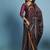 Purple premium printed saree with blouse
